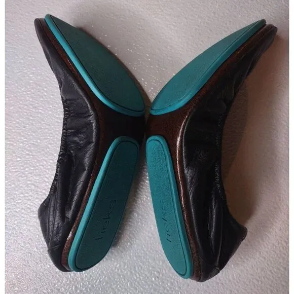 Tieks By Gavrieli Matte Black Leather Ballet Flats Size 8