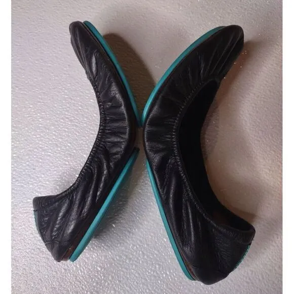 Tieks By Gavrieli Matte Black Leather Ballet Flats Size 8