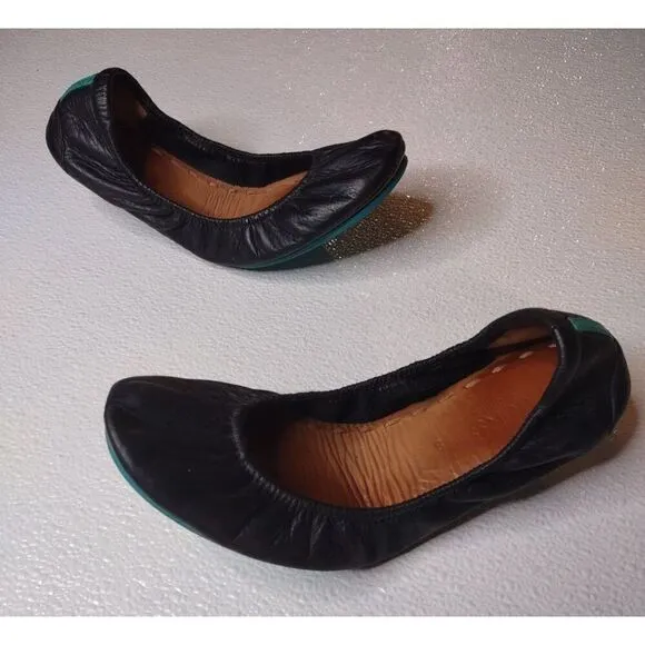 Tieks By Gavrieli Matte Black Leather Ballet Flats Size 8