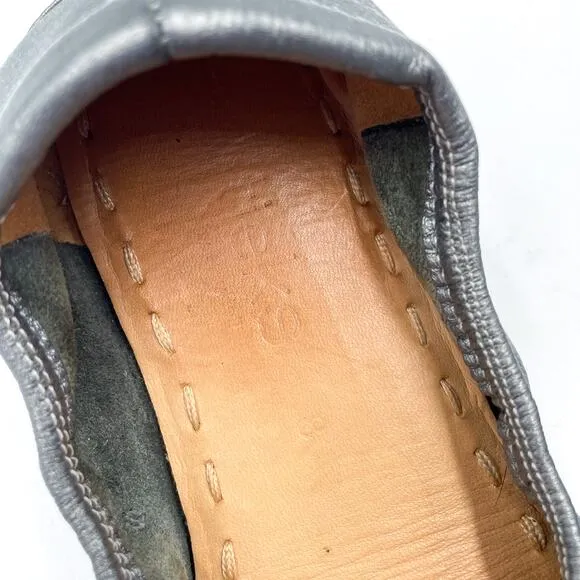 Tieks by Gavrieli Pewter Ballet Flats Silver Metallic Leather Foldable Sz 8
