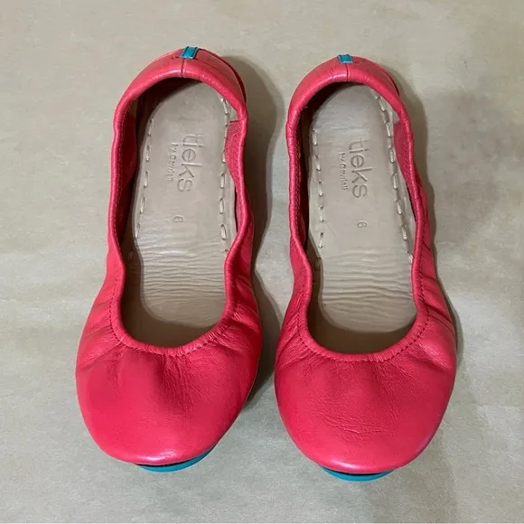 Tieks by Gavrieli | Poppy Red Leather Ballet Flats Foldable Shoes Size 6