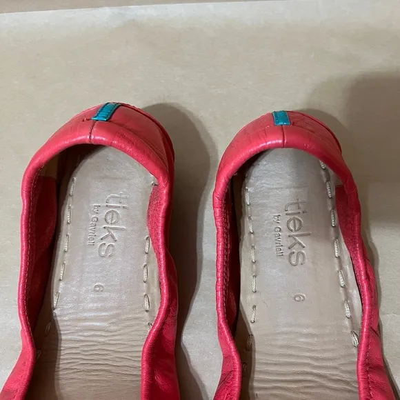 Tieks by Gavrieli | Poppy Red Leather Ballet Flats Foldable Shoes Size 6
