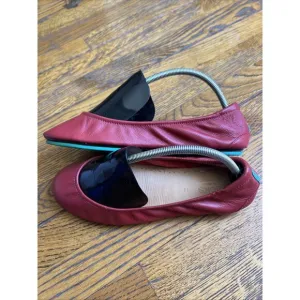 TIEKS BY GAVRIELI Red Foldable Flats Size 11 Women’s Leather Shoes