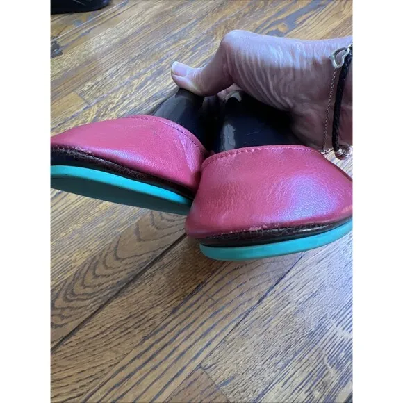 TIEKS BY GAVRIELI Red Foldable Flats Size 11 Women’s Leather Shoes