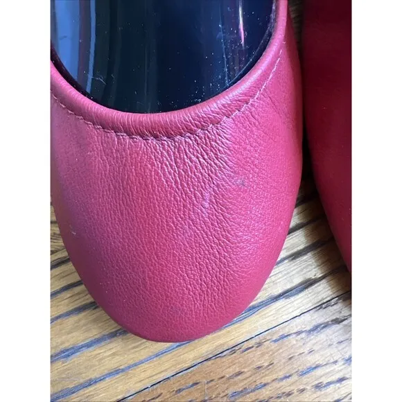 TIEKS BY GAVRIELI Red Foldable Flats Size 11 Women’s Leather Shoes