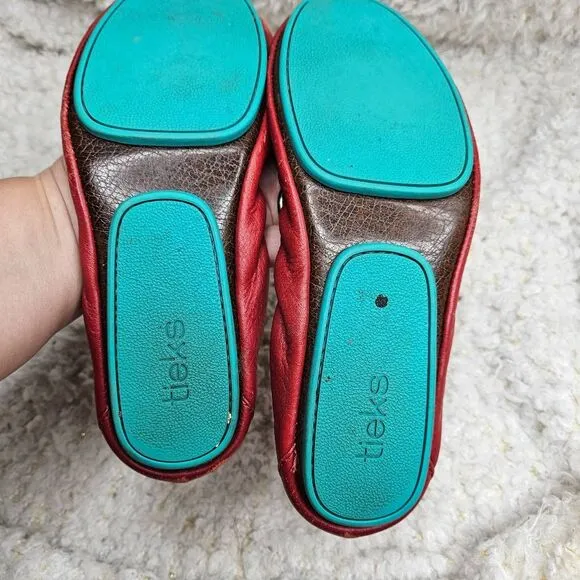 Tieks by Gavrieli Red Leather Foldable Ballet Flats Size‎ 7