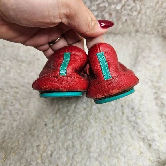 Tieks by Gavrieli Red Leather Foldable Ballet Flats Size‎ 7