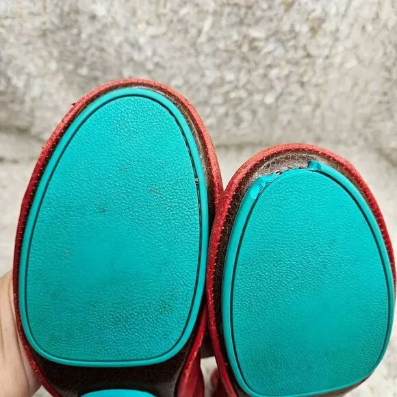 Tieks by Gavrieli Red Leather Foldable Ballet Flats Size‎ 7