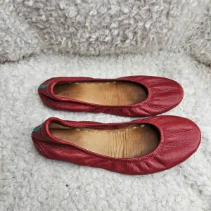Tieks by Gavrieli Red Leather Foldable Ballet Flats Size‎ 7