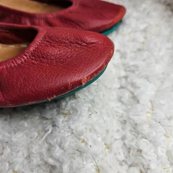 Tieks by Gavrieli Red Leather Foldable Ballet Flats Size‎ 7