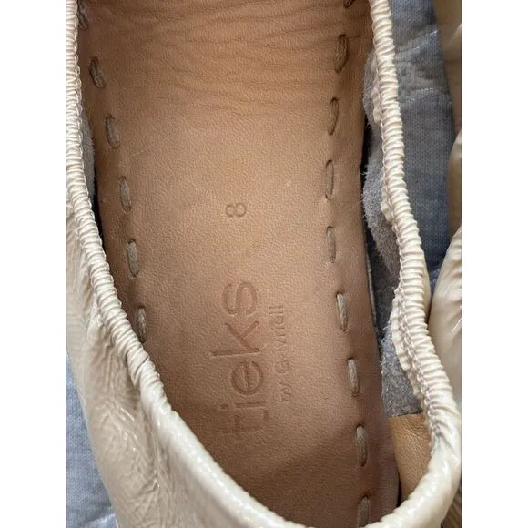 Tieks By Gavrieli Shoes Womens 8 Beige Leather Ballet Flats Foldable Round Toe