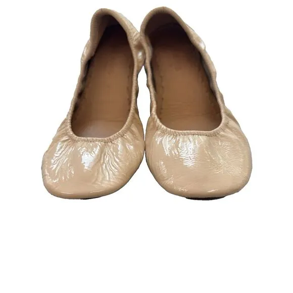 Tieks By Gavrieli Shoes Womens 8 Beige Leather Ballet Flats Foldable Round Toe