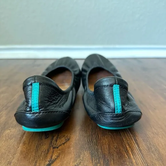 TIEKS by Gavrieli Slip-On Ballet Flats in Black Leather Foldable