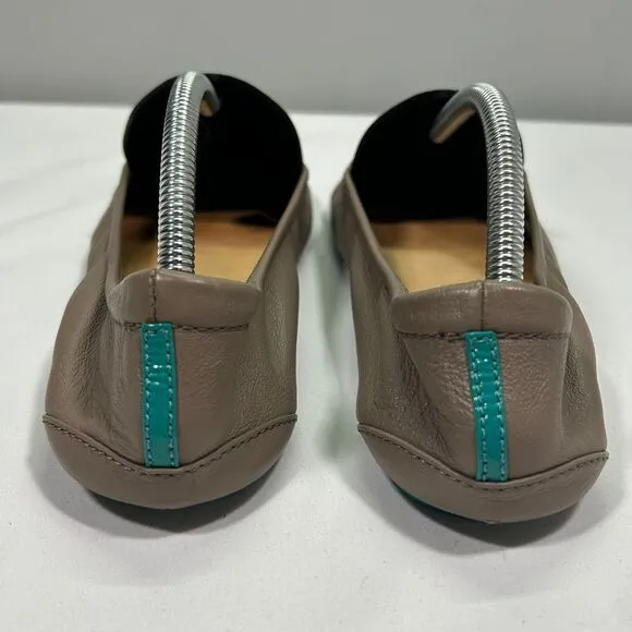 Tieks by Gavrieli Taupe Leather Ballet Flats Foldable Comfort‎ Travel Shoes 7