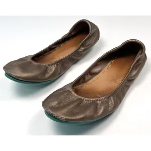 TIEKS by Gavrieli Womens US 8 Metallic Bronze Ballet FLATS Foldable Shoes READ