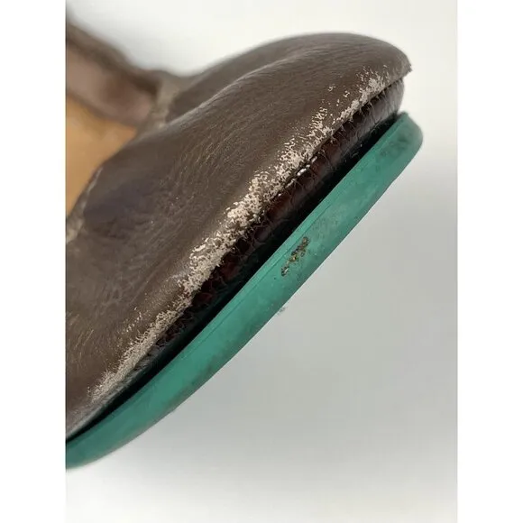 TIEKS by Gavrieli Womens US 8 Metallic Bronze Ballet FLATS Foldable Shoes READ