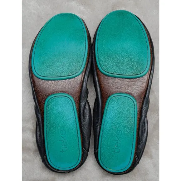 Tieks By Gavrielli Matte Black Leather Foldable Travel Ballet Flats Womens 8