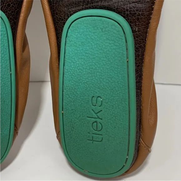 Tieks Chestnut Leather Flats Women’s Size 8Handcrafted Used Condition