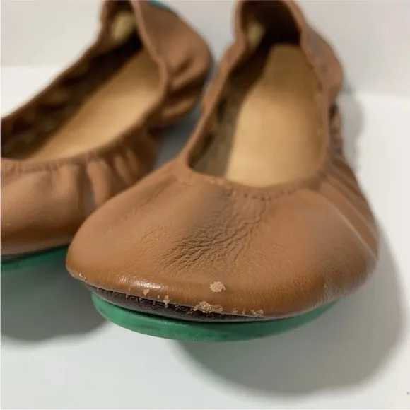 Tieks Chestnut Leather Flats Women’s Size 8Handcrafted Used Condition