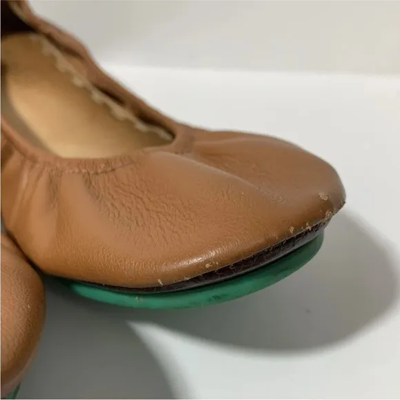 Tieks Chestnut Leather Flats Women’s Size 8Handcrafted Used Condition