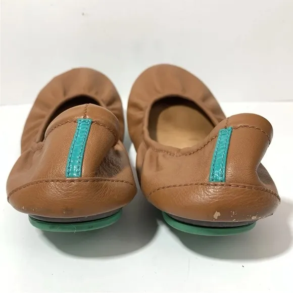 Tieks Chestnut Leather Flats Women’s Size 8Handcrafted Used Condition