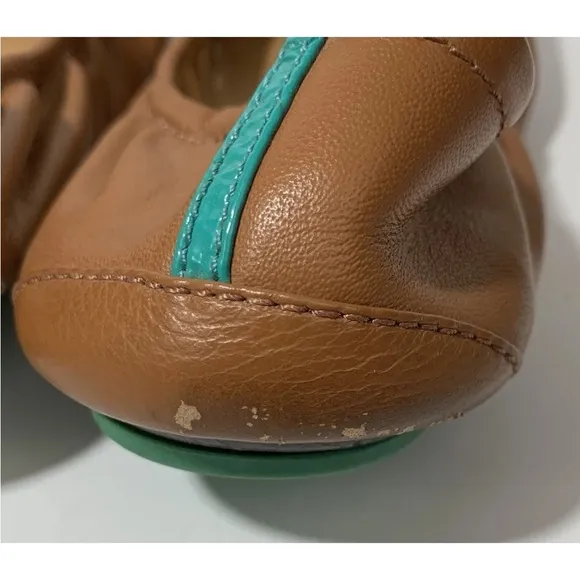 Tieks Chestnut Leather Flats Women’s Size 8Handcrafted Used Condition