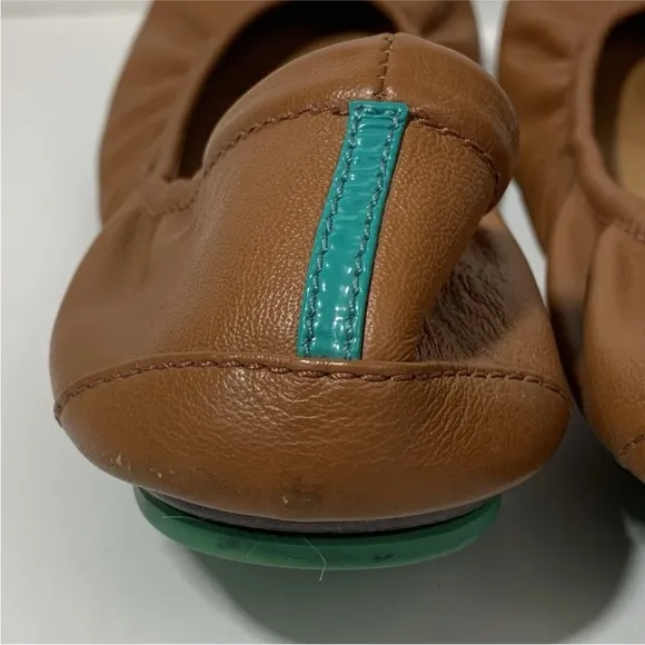 Tieks Chestnut Leather Flats Women’s Size 8Handcrafted Used Condition