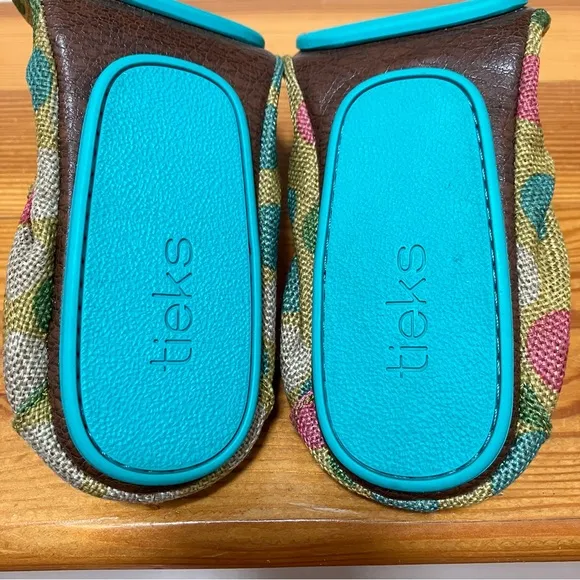 Tieks Echo Park Polka Dot Vegan Flats Shoes Like New Size 8