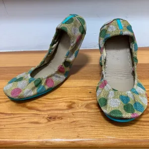 Tieks Echo Park Polka Dot Vegan Flats Shoes Like New Size 8