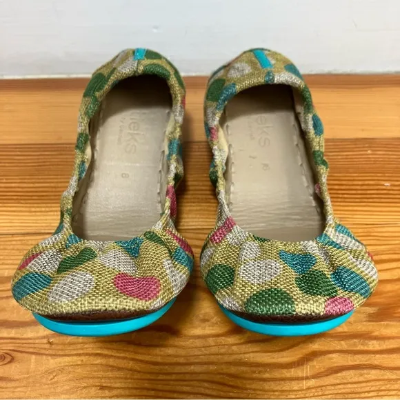 Tieks Echo Park Polka Dot Vegan Flats Shoes Like New Size 8