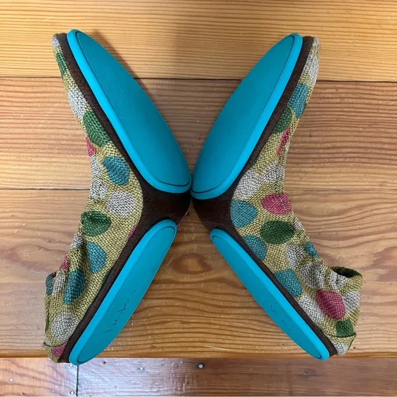 Tieks Echo Park Polka Dot Vegan Flats Shoes Like New Size 8