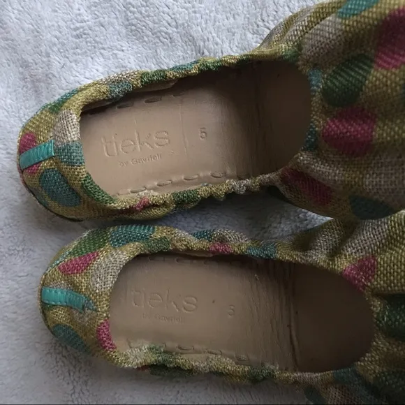 Tieks Echo Park Vegan Polka Dot Ballet Flats Sz 5