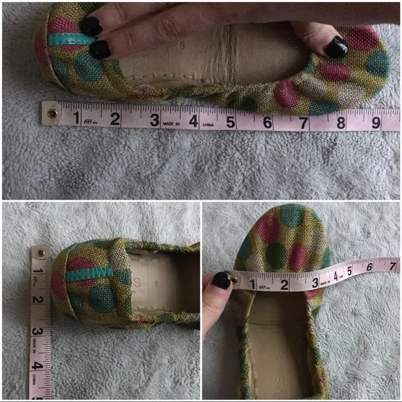 Tieks Echo Park Vegan Polka Dot Ballet Flats Sz 5