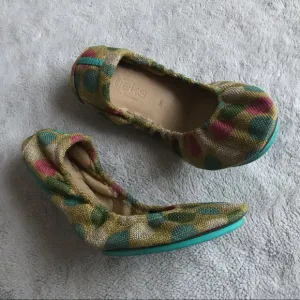 Tieks Echo Park Vegan Polka Dot Ballet Flats Sz 5
