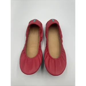 Tieks Flats Women's 9 Pink Fuchsia Leather Slip On Foldable Ballet Flats