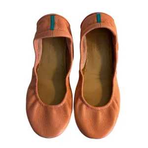 Tieks Foldable Leather Ballet Flats Size 9 Peach Poppy Orange Preppy Summer