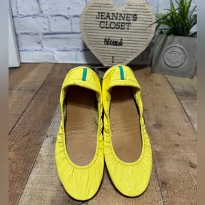 Tieks Lemon Yellow Patent Ballet Foldable Flats