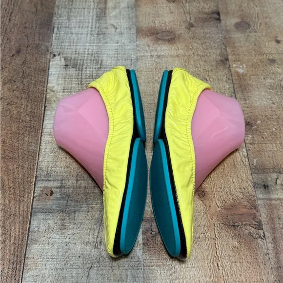Tieks Lemon Yellow Patent Ballet Foldable Flats
