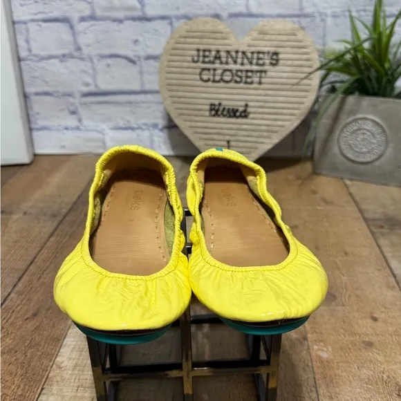 Tieks Lemon Yellow Patent Ballet Foldable Flats