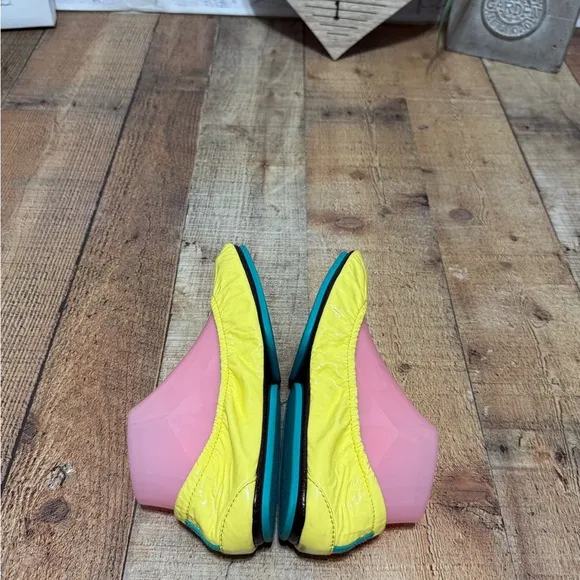 Tieks Lemon Yellow Patent Ballet Foldable Flats