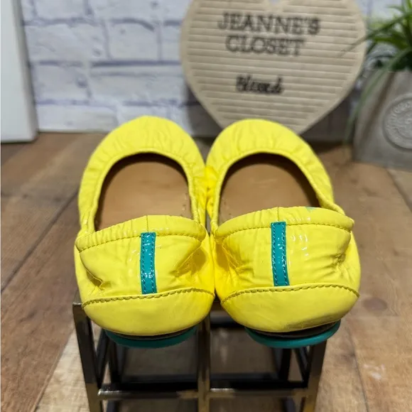 Tieks Lemon Yellow Patent Ballet Foldable Flats