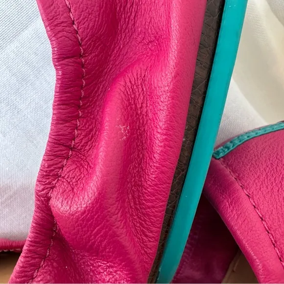 Tieks Pink Foldable Flats with Elastic Edge #0002