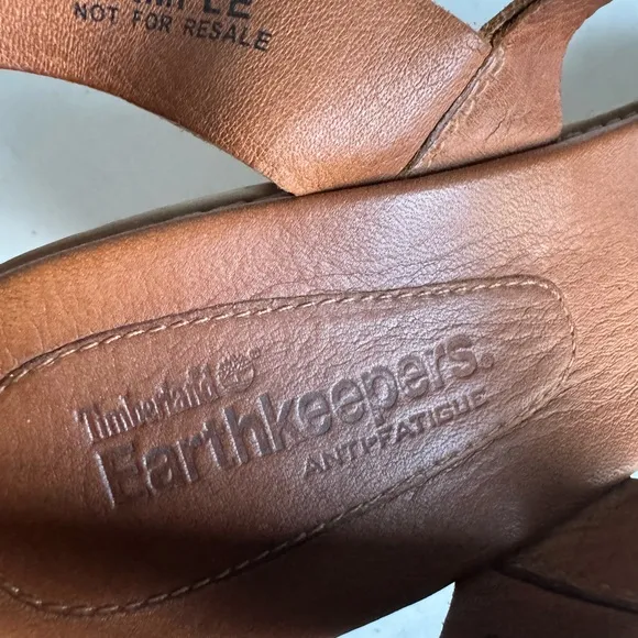 Timberland Danforth Brown Leather Wedge Sandals Size 7