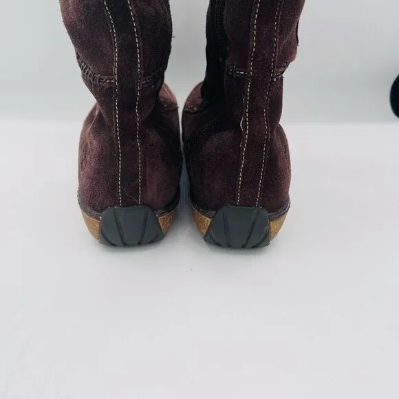 Timberland Granby Mid Calf Brown Suede Women's Boots Size 7.5 Sherpa Lined Cozy