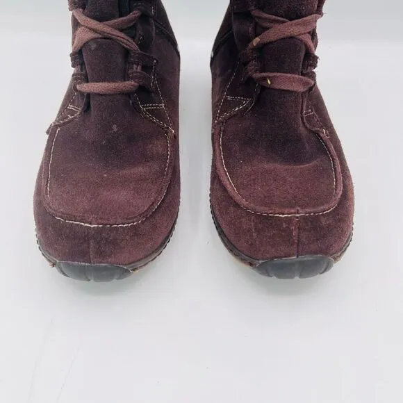 Timberland Granby Mid Calf Brown Suede Women's Boots Size 7.5 Sherpa Lined Cozy