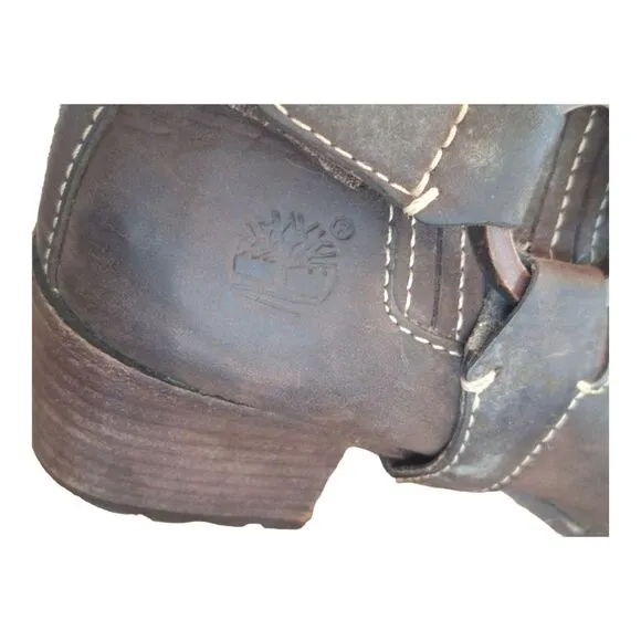 Timberland Leather Comforia Chelsea Harness Ankle Boots Womens 6 Brown