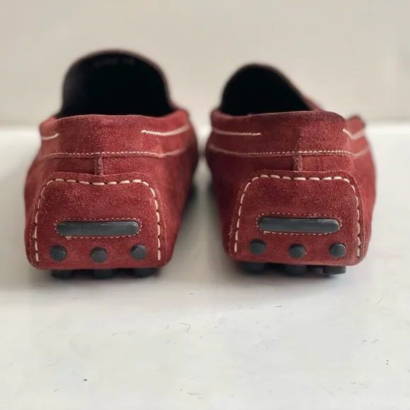 To Boot Italy Rust Suede Leather Moc Toe Driving Loafers Shoes Size 13