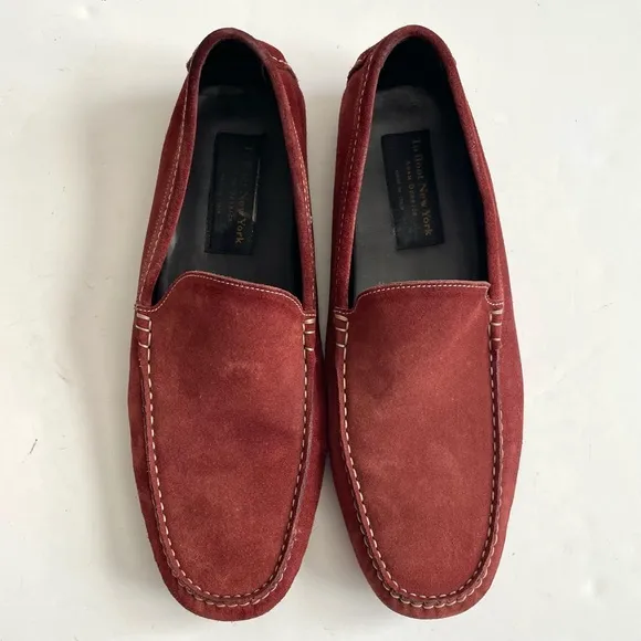 To Boot Italy Rust Suede Leather Moc Toe Driving Loafers Shoes Size 13