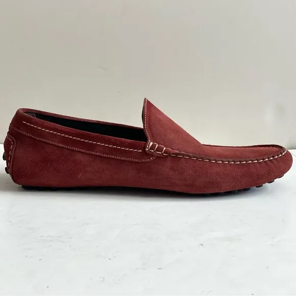 To Boot Italy Rust Suede Leather Moc Toe Driving Loafers Shoes Size 13