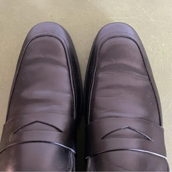 To Boot New York Adam Derrick Moc Sewn Penny Loafers Black Calfskin *Italy*